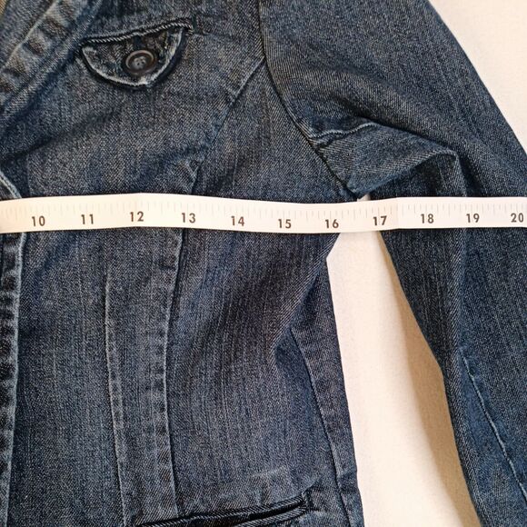 American Eagle Outfitters Stretch Size Medium Blue Jean Jacket - Picture 8 of 12